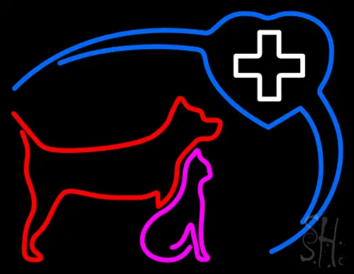 Dog And Cat Clinic Neon Sign