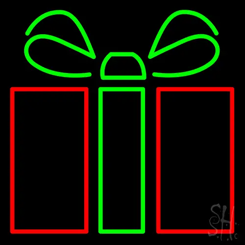 Gift Icon Neon Sign