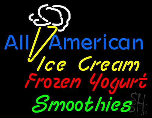 All American Ice Cream Neon Sign