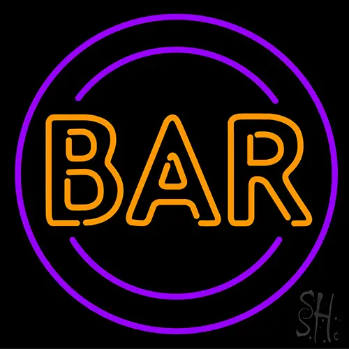 Bar Retro Symbol Neon Sign