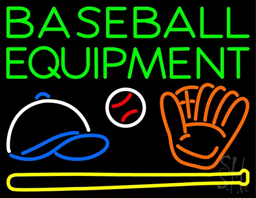 Baseball Equipment Neon Sign