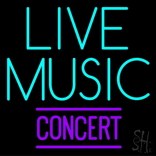 Live Music Concert Neon Sign
