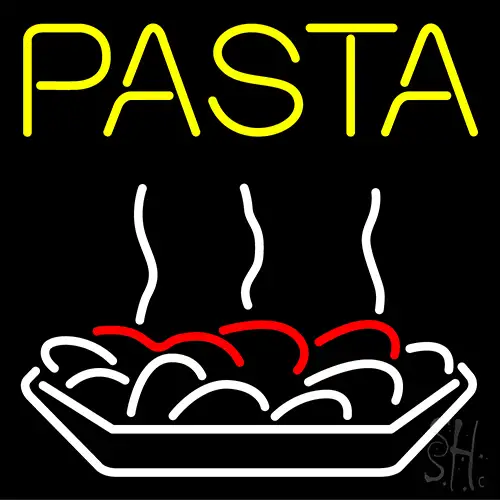 Pasta With Neon Sign