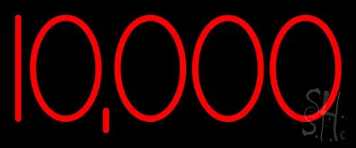 10000 Red Neon Sign