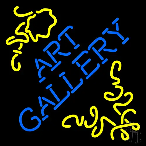 Art Gallery With Art Neon Sign
