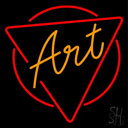 Art With Triangle Neon Sign
