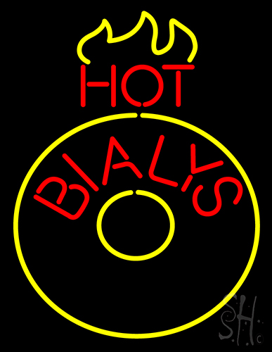 Border Hot Bialys Logo Neon Sign