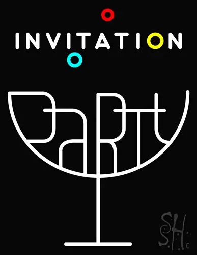 Party Invitation Neon Sign