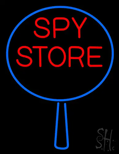 Spy Store With Icon Neon Sign