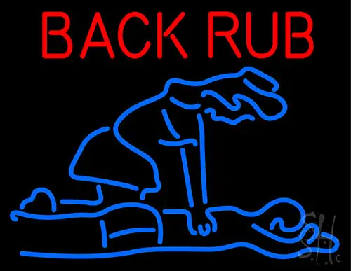 Back Rub With Logo Neon Sign
