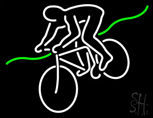 Bicycle Rider With Bicycle Neon Sign