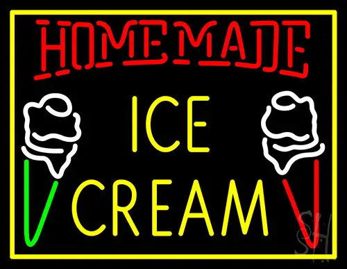 Homemade Ice Cream Neon Sign