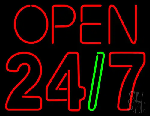 Open 24 7 Neon Sign