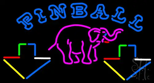 Pinball Elephant Neon Sign