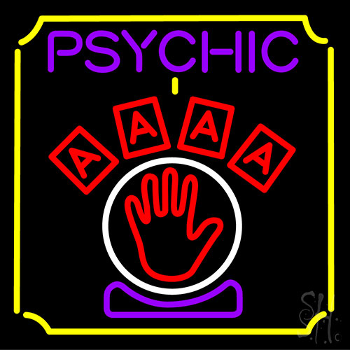Psychic With Hand Neon Sign