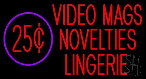 Video Mags Novelties Lingerie Neon Sign