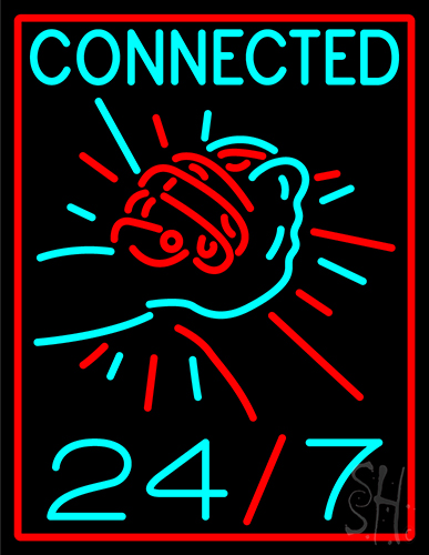 Connected 24by Neon Sign