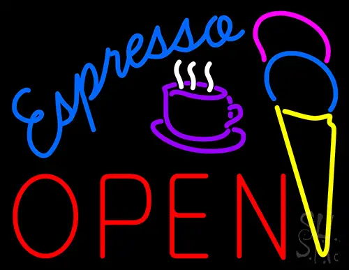 Espresso Open Neon Sign