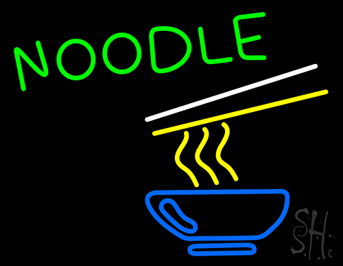 Noodle With Logo Neon Sign