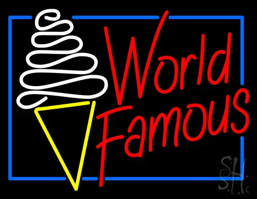 World Famous Ice Cream Neon Sign