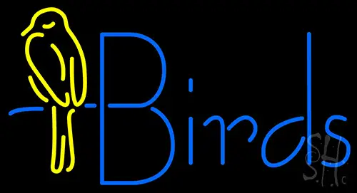 Birds With Logo Neon Sign