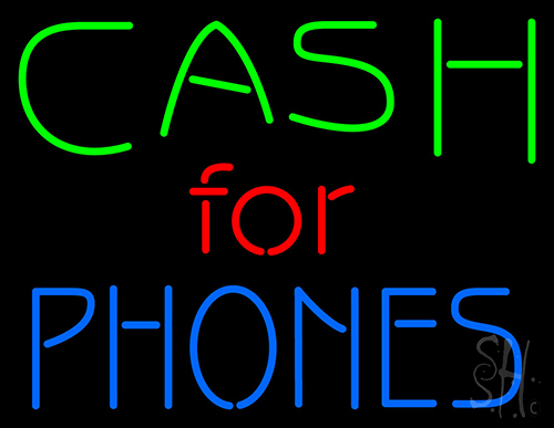 Cash For Phones Neon Sign