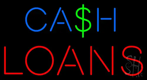 Cash Red Loans Neon Sign