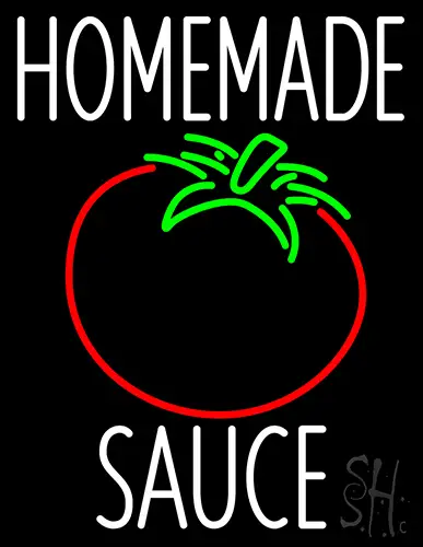 Homemade Sauce Logo Neon Sign
