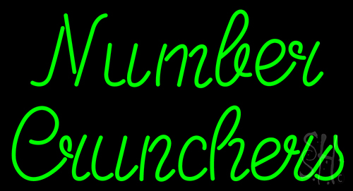 Number Crunchers Neon Sign
