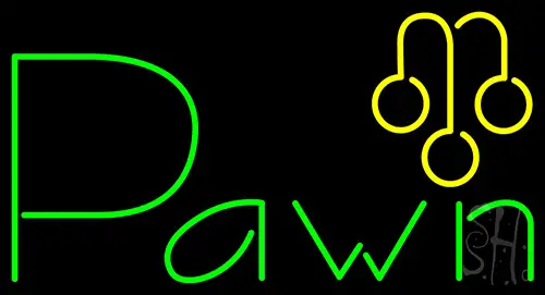 Pawn With Graphic Neon Sign