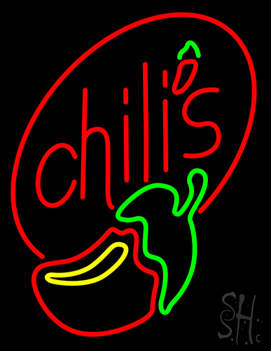 Red Chilis Logo Neon Sign