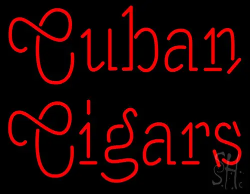 Red Cuban Cigars Neon Sign