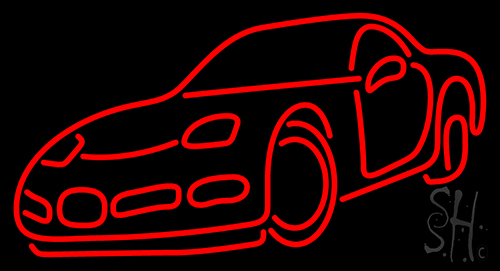Red Racing Car Neon Sign
