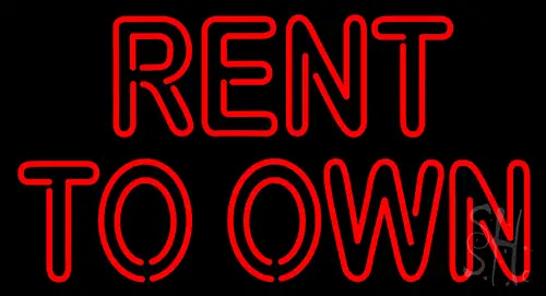 Rent To Own Red Double Stroke Neon Sign