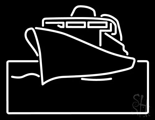 Ship Travel Logo Neon Sign