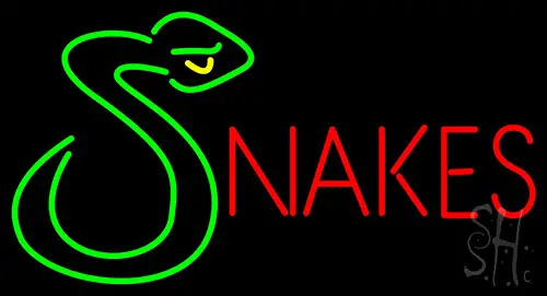 Snakes With Logo Neon Sign