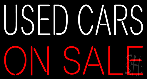 Used Cars With On Sale Neon Sign