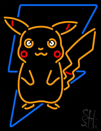 Pokeman Go Pikachu Neon Sign