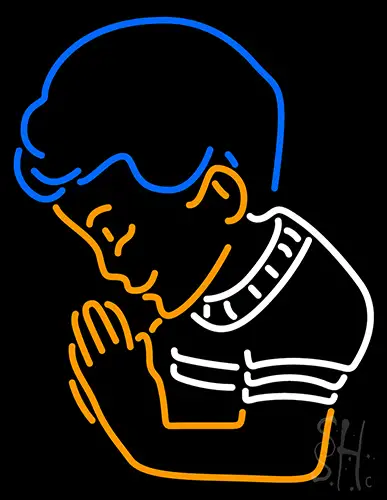 Praying Boy Neon Sign