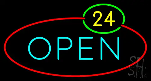 Open 24 Neon Sign