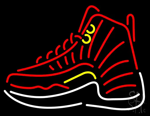 Shoe Logo Red Neon Sign
