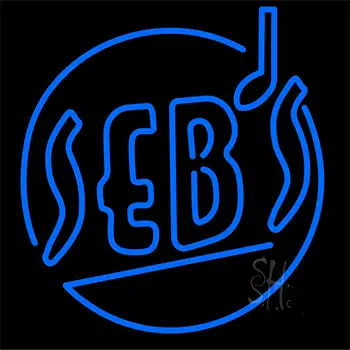 Sebs Blue Logo Neon Sign