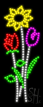 Flowers Logo (vertical) Animated LED Sign