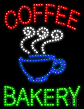 Coffee Bakery Animated LED Sign