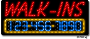 Walks-Ins Welcome Animated LED Sign