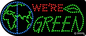 Were Green Animated LED Sign