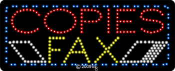 Copies/Fax Animated LED Sign