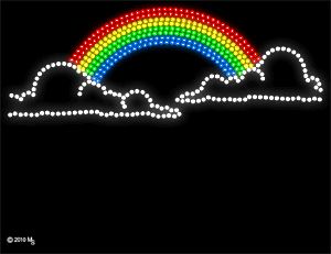 Rainbow Blank Animated LED Sign