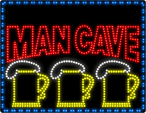 Mancave Three Beers Animated LED Sign