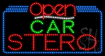 Car Stereo Open Animated LED Sign